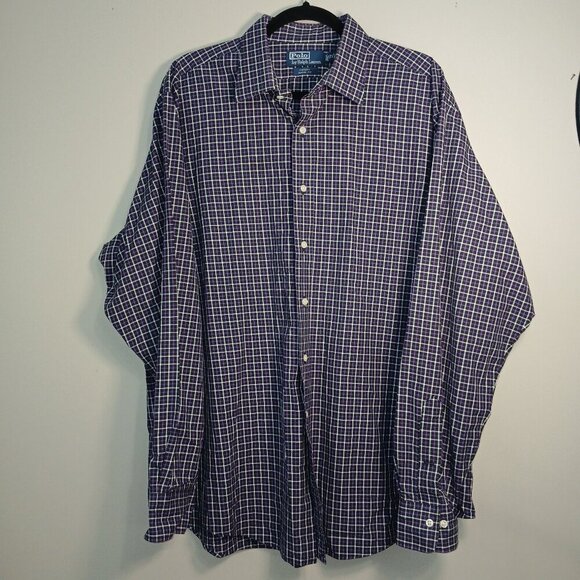 RALPH LAUREN CURHAM CUSTOM FIT LONG SLEEVE PLAID SHIRT, SIZE XL BUTTON DOWN - Picture 1 of 4